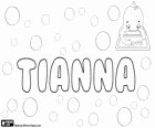 Tianna, name with various origins. Variant of Tiana