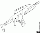A small machine gun, an automatic firearm of small dimensions