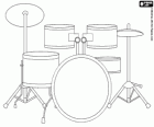 The drum kit, a set of percussion instruments to be played by a single musician