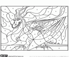 Coloring by numbers, discover Hookfang, Snotlout's dragon