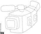 A video camera for the film shooting
