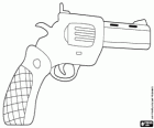 A revolver, a firearm with a cylinder for the ammunition 