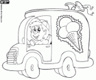 The van of the ice cream seller