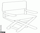 The director's chair, a folding fabric chair