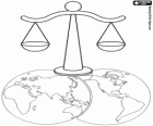 World Day for International Justice, July 17. The balance is the symbol of Justice in the world