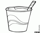 A refreshing drink in a paper cup