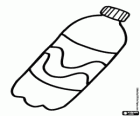 A plastic bottle with the beverage brand