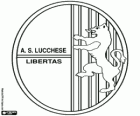 Badge of AS Lucchese Libertas 1905, soccer club from the city of Lucca, Tuscany