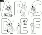 Sesame Street Alphabet, capital letters from A to F