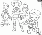 The four warriors of Lyoko, the main characters of Code Lyoko