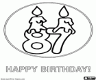We wish you a happy day, today is your eighty-seven birthday