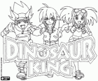 Logo of Dinosaur King with Max, Rex and Zoe