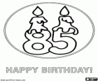 Congratulations! Birthday card to celebrate the eighty-five years