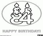 Many congratulations on your eighty-four years. A greeting card to celebrate your birthday