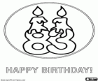 A birthday card to celebrate the eighty-three years. Happy birthday!