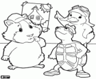 The three Wonder Pets preparing a mission