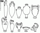 Roman ceramics. Amphorae, vases and bowls of ancient Rome