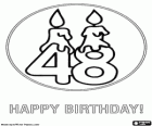 A birthday card to celebrate the forty-eight years. Congratulations!