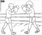 Puzzle of Combat Sports. A boxing combat puzzle