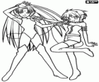 Sheshe and Mimi, the Black Beauty Sisters, characters from Mermaid Melody