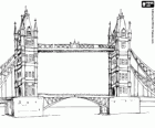 The Tower Bridge, a drawbridge on the River Thames. One of the icons of London