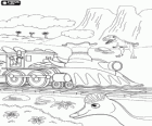 The dinosaurs train, Dinosaur Train, the wonderful train that travels to the world of dinosaurs