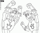 The animated version of the Kratts brothers, Chris Kratt and Martin Kratt