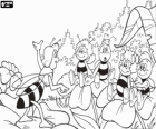 The school of bees, the teacher Miss Cassandra with Maya and other students