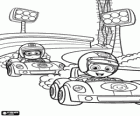 Goby and Nonny during the Bubble Gupies car race
