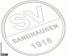 Badge of SV Sandhausen 1916. Football Club in Sandhausen, Baden-Württemberg