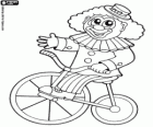 Clown on a bicycle