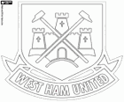 West Ham United F.C. logo. Football Club from Upton Park, also known as The Irons and The Hammers
