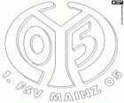 Badge of 1. FSV Mainz 05. Sports club from the city of Mentz, Rhineland-Palatinate
