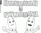 Logo of Bananas in Pyjamas with the two protagonists