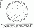Logo of Trabant, German brand of low-cost cars
