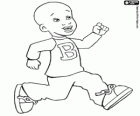 Little Bill with his t-shirt with the letter B
