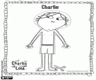 Drawing of Charlie for dress up games