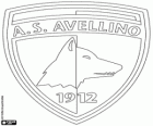 Shield of AS Avellino 1912. Sports club from the city of Avellino, Campania