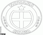 Badge of Novara Calcio. Football club based in Novara, city of Piedmont