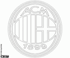 Emblem of AC Milan. Football club based in Milan, capital of the Lombardy