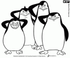 The four penguins of Madagascar, the protagonists of the film