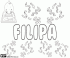 Filipa, name of Greek origin, feminine form of Filip