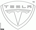 Logo of Tesla Motors, electrics automobiles brand from USA