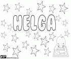 Helga, name of Scandinavian origin, its meaning is blessed
