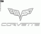 Logo of Chevrolet Corvette, sports cars brand from USA