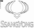 Logo of SsangYong, automobiles brand, South Korea