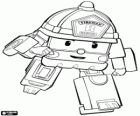 The robot firefighter Roy in an emergency