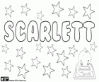 Scarlett, name of English origin. Variant of Scarlet