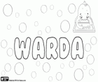 Warda, name of Germanic origin. Feminine name of Ward. Warda, name of Arabic origin