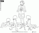 Doctor Octavius Brine with their henchmen, the octopuses of the Brine Institute